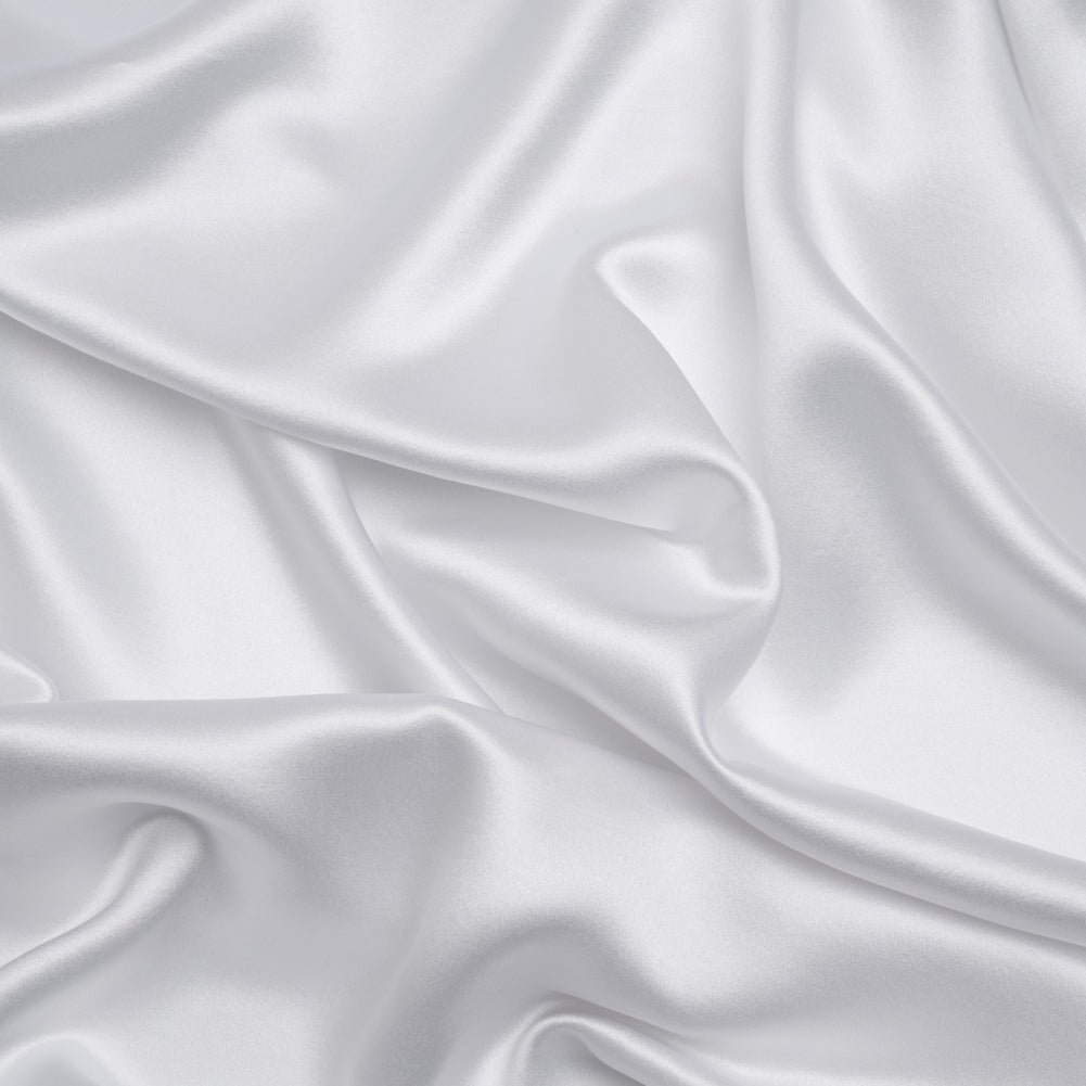 Silk Crepe Back Satin - Bright White - Premium Collection Silk Crepe Back Satin - Bright White - Premium Collection