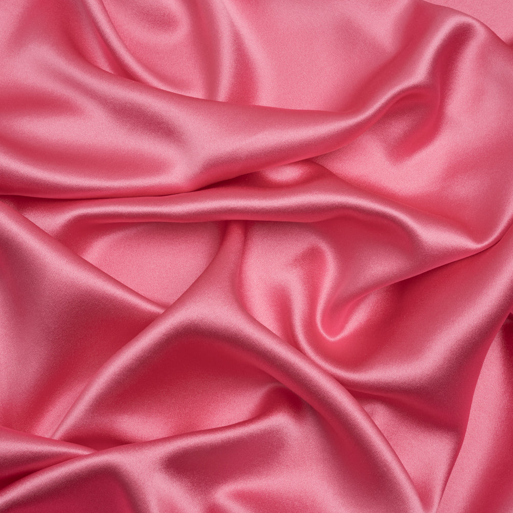 Silk Crepe Back Satin - Carmine Rose - Premium Collection Silk Crepe Back Satin - Carmine Rose - Premium Collection