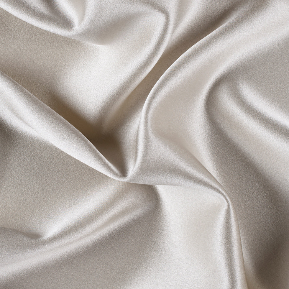Silk Crepe Back Satin - Ivory - Premium Collection Silk Crepe Back Satin - Ivory - Premium Collection