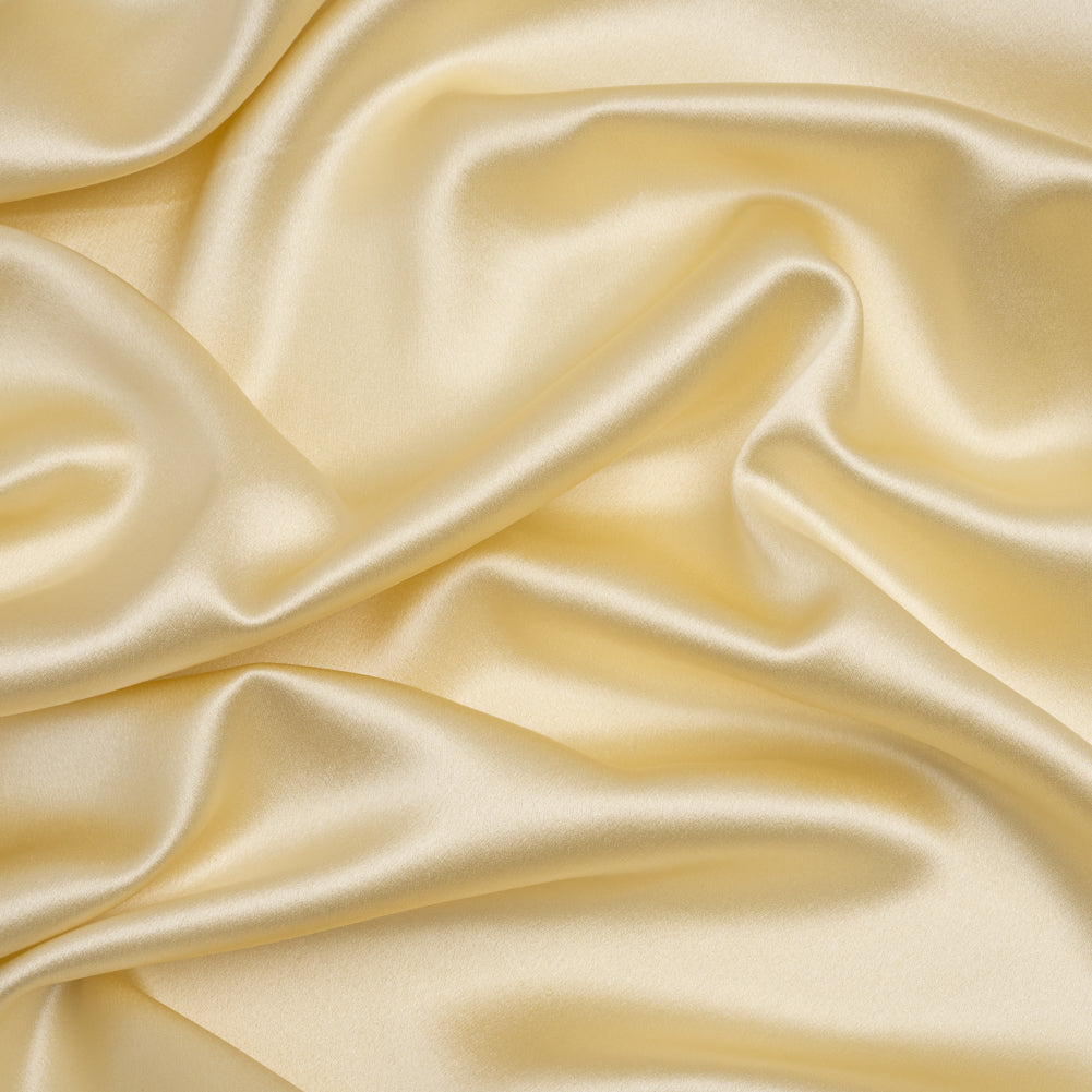Silk Crepe Back Satin - Pale Yellow - Premium Collection Silk Crepe Back Satin - Pale Yellow - Premium Collection
