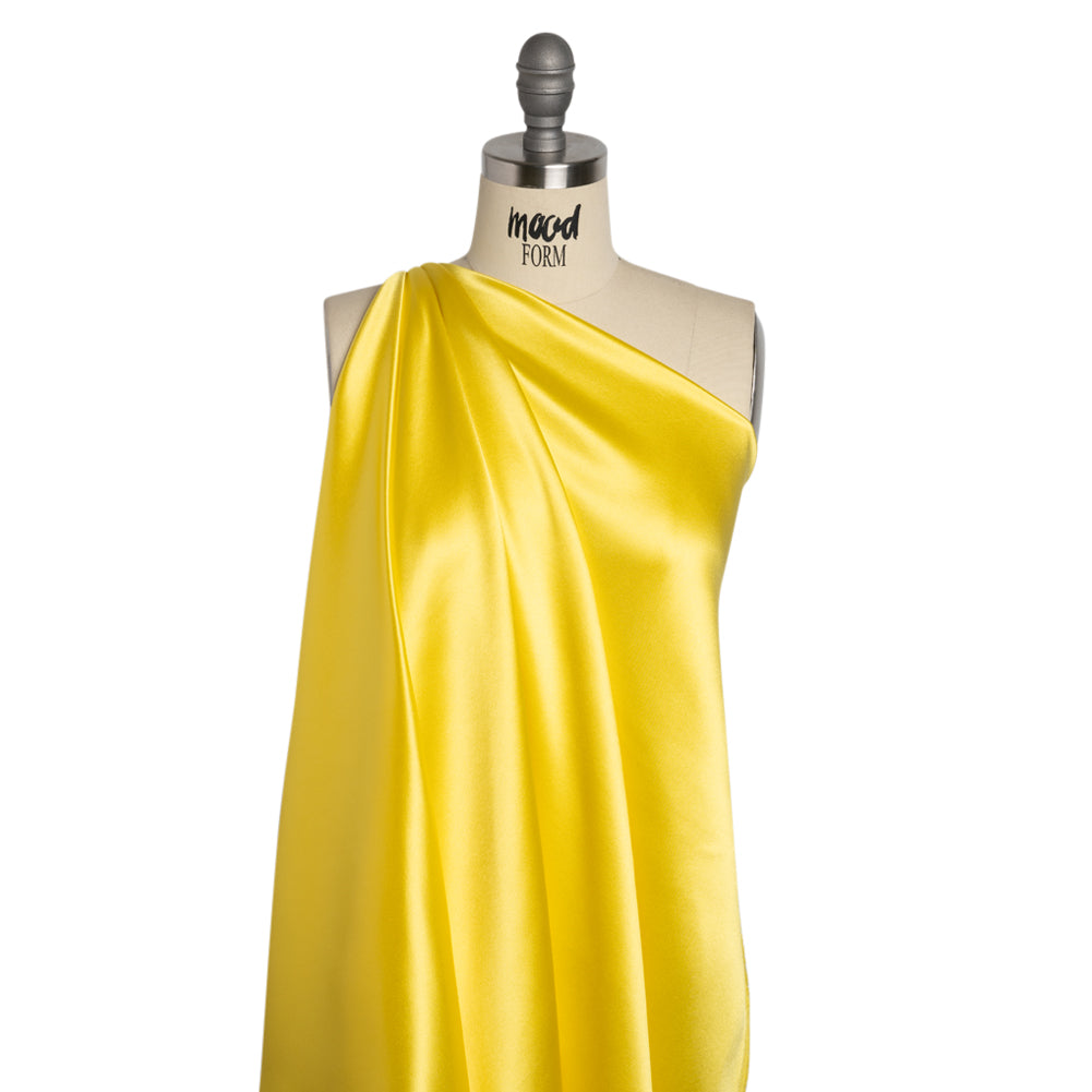 Silk Crepe Back Satin - Buttercup Yellow - Premium Collection Silk Crepe Back Satin - Buttercup Yellow - Premium Collection