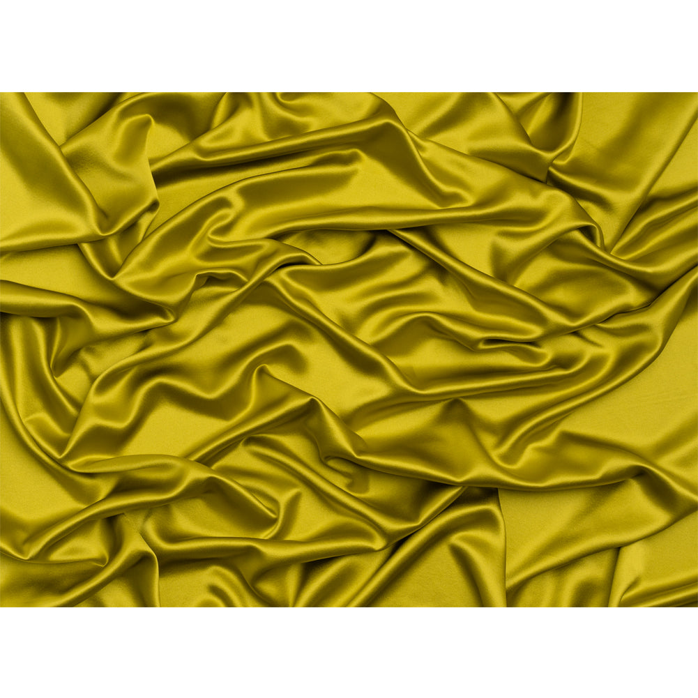 Silk Crepe Back Satin - Warm Olive - Premium Collection Silk Crepe Back Satin - Warm Olive - Premium Collection