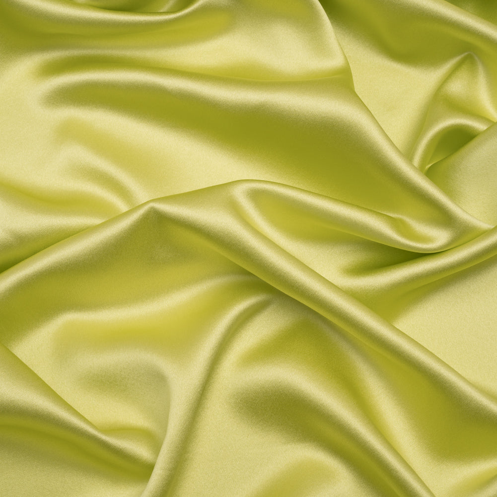 Silk Crepe Back Satin - Sunny Lime - Premium Collection Silk Crepe Back Satin - Sunny Lime - Premium Collection