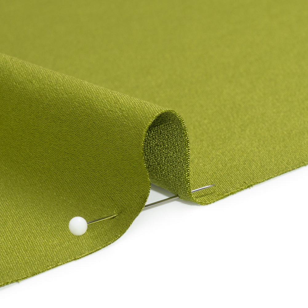 Silk Crepe Back Satin - Peridot Green - Premium Collection - Detail Silk Crepe Back Satin - Peridot Green - Premium Collection - Detail