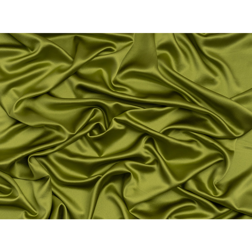 Silk Crepe Back Satin - Peridot Green - Premium Collection - Full Silk Crepe Back Satin - Peridot Green - Premium Collection - Full