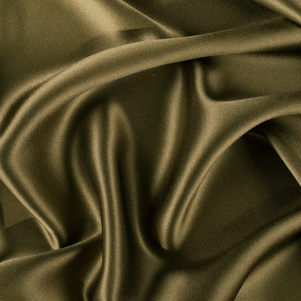 Silk Crepe Back Satin - Fir Green - Premium Collection Silk Crepe Back Satin - Fir Green - Premium Collection