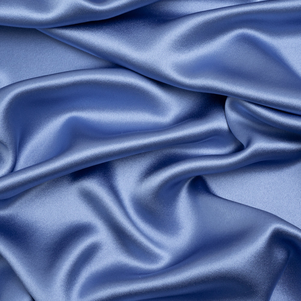 Silk Crepe Back Satin - Regatta Blue - Premium Collection Silk Crepe Back Satin - Regatta Blue - Premium Collection