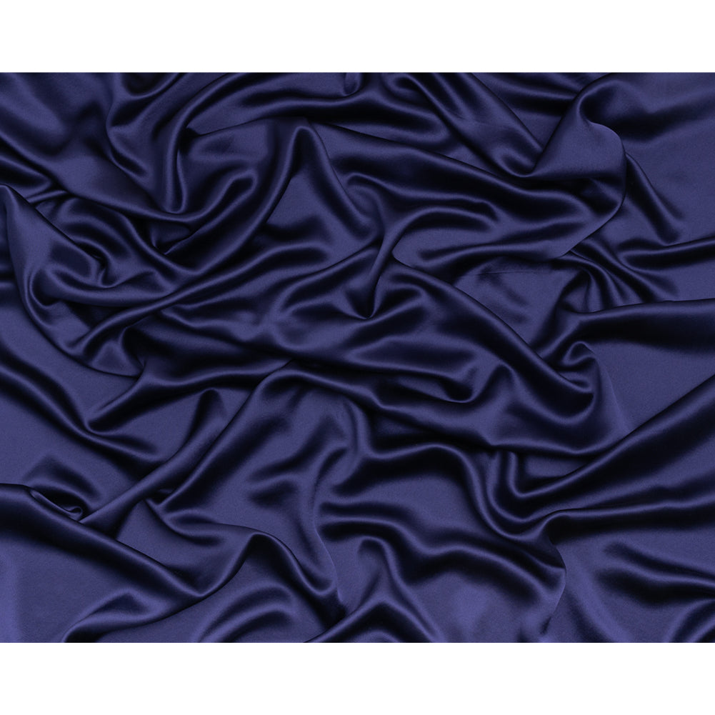 Silk Crepe Back Satin - Estate Blue - Premium Collection Silk Crepe Back Satin - Estate Blue - Premium Collection