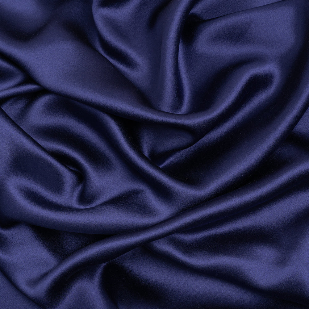 Silk Crepe Back Satin - Estate Blue - Premium Collection Silk Crepe Back Satin - Estate Blue - Premium Collection