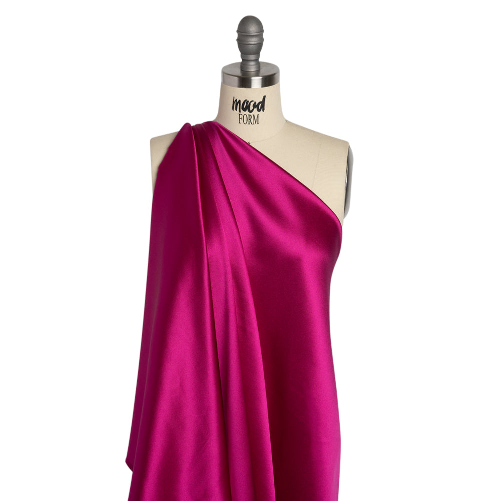 Silk Crepe Back Satin - Magenta Haze - Premium Collection Silk Crepe Back Satin - Magenta Haze - Premium Collection