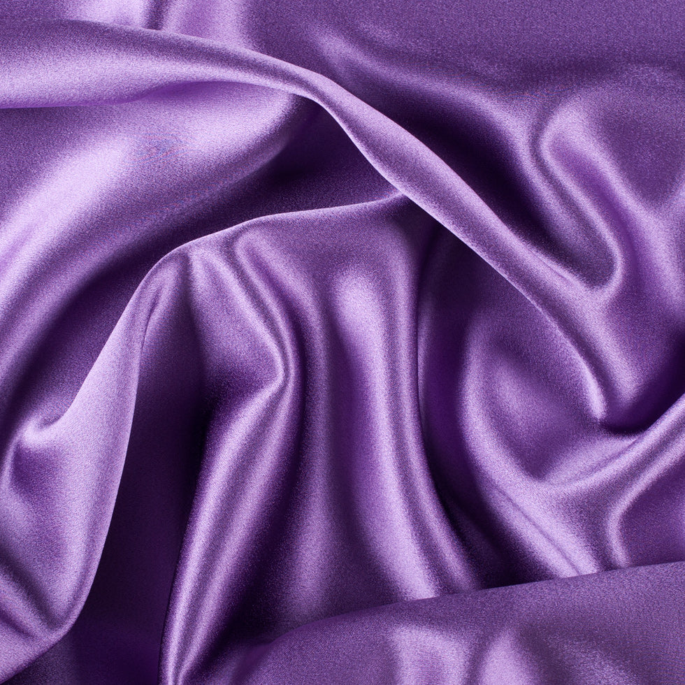 Silk Crepe Back Satin - Bright Purple - Premium Collection Silk Crepe Back Satin - Bright Purple - Premium Collection