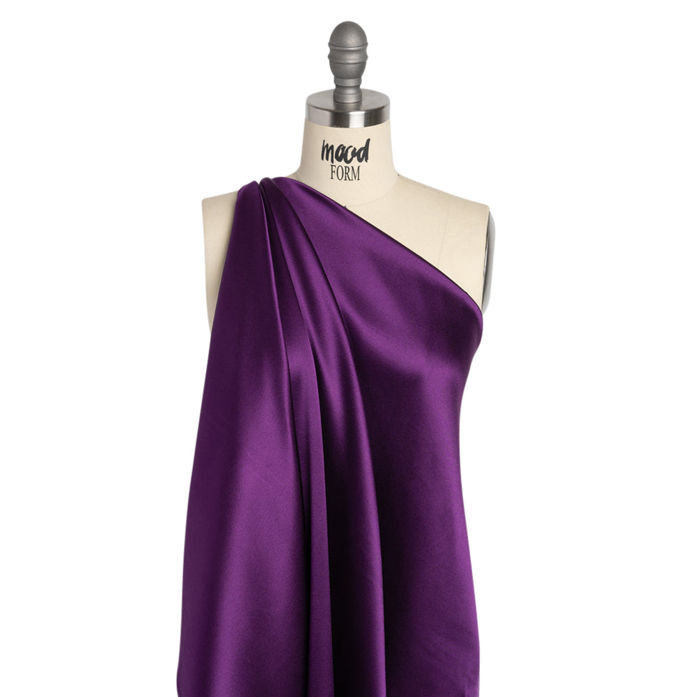 Silk Crepe Back Satin - Majesty Purple - Premium Collection Detail Silk Crepe Back Satin - Majesty Purple - Premium Collection Detail
