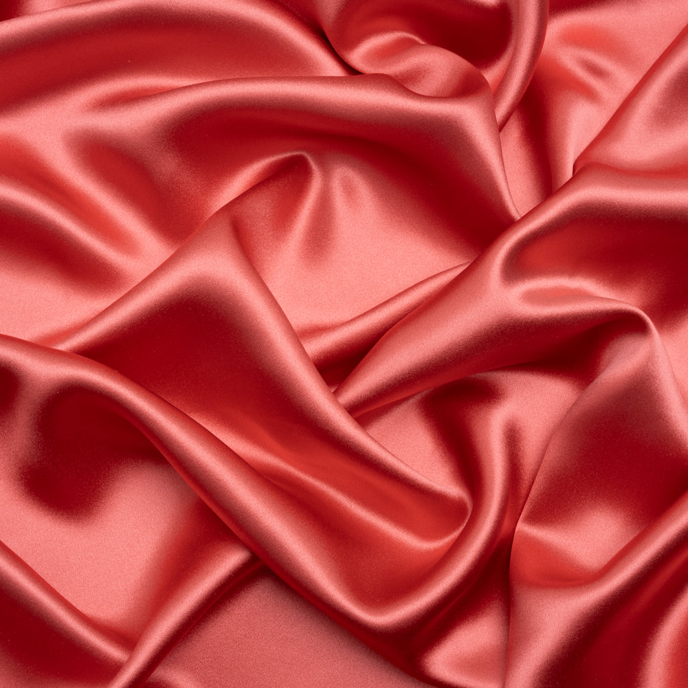 Silk Crepe Back Satin - Salmon - Premium Collection Silk Crepe Back Satin - Salmon - Premium Collection