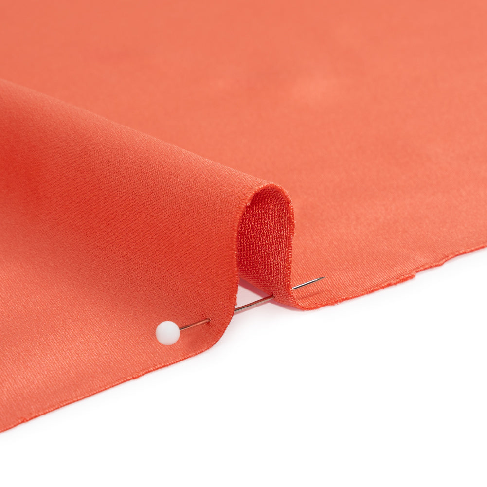 Silk Crepe Back Satin - Coral - Premium Collection Silk Crepe Back Satin - Coral - Premium Collection