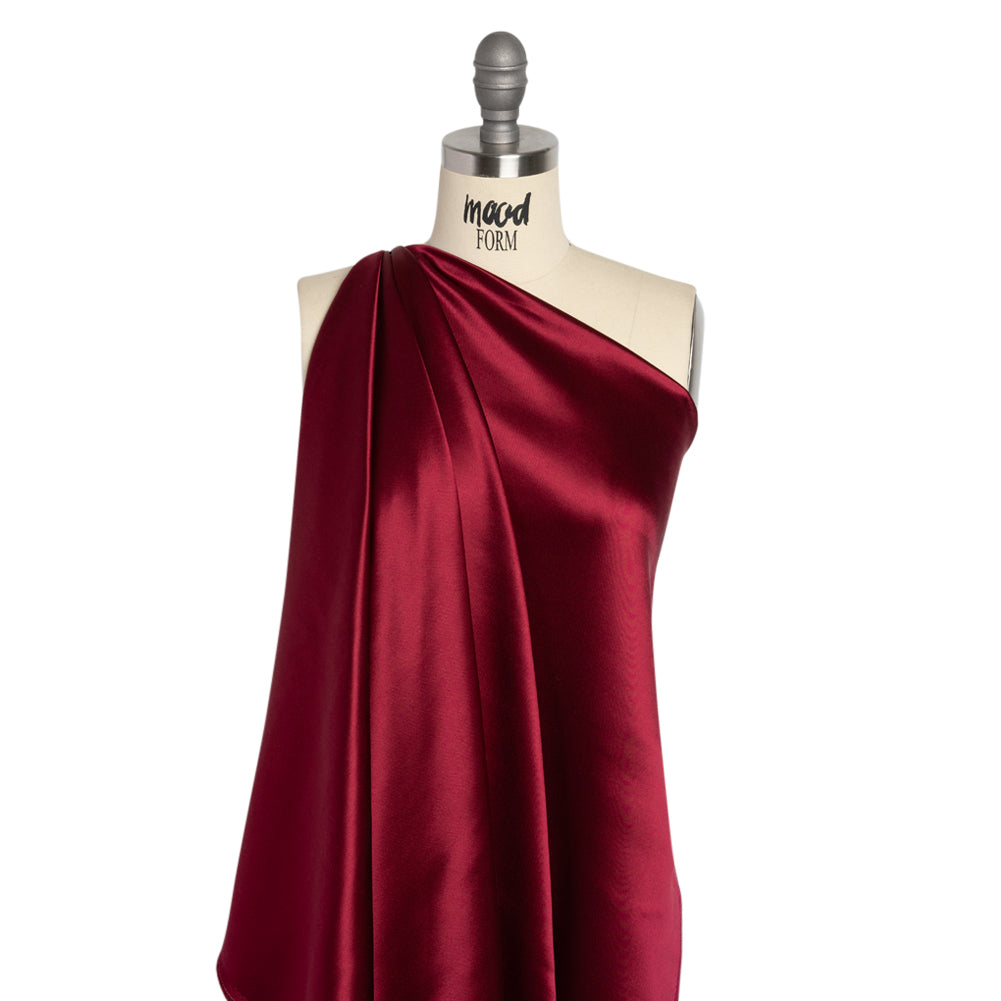 Silk Crepe Back Satin - Wine - Premium Collection Silk Crepe Back Satin - Wine - Premium Collection