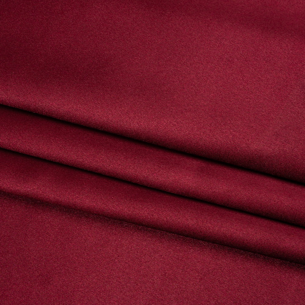 Silk Crepe Back Satin - Maroon - Premium Collection Silk Crepe Back Satin - Maroon - Premium Collection