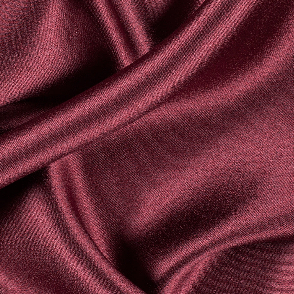 Silk Crepe Back Satin - Port - Premium Collection Silk Crepe Back Satin - Port - Premium Collection