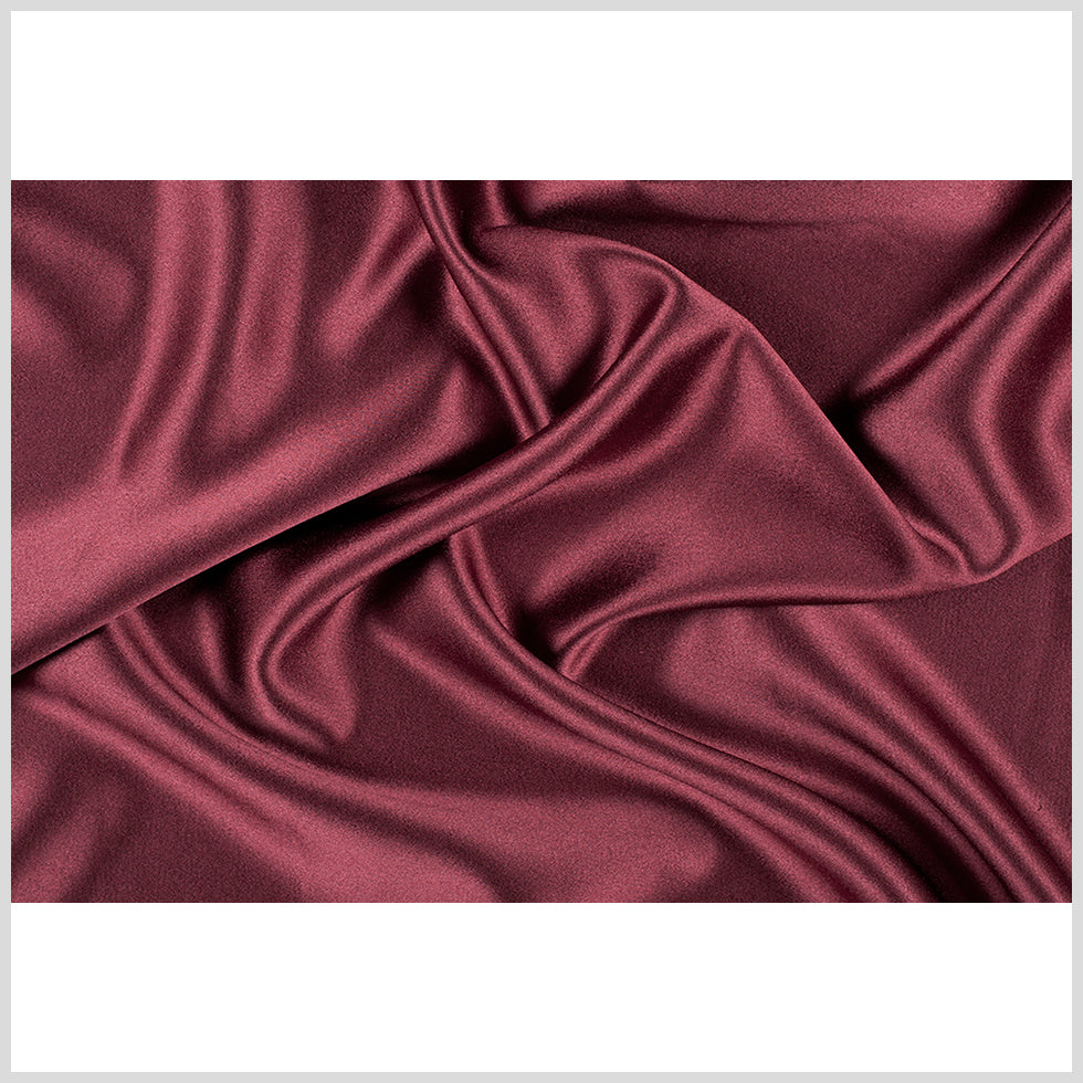 Silk Crepe Back Satin - Port - Premium Collection Silk Crepe Back Satin - Port - Premium Collection