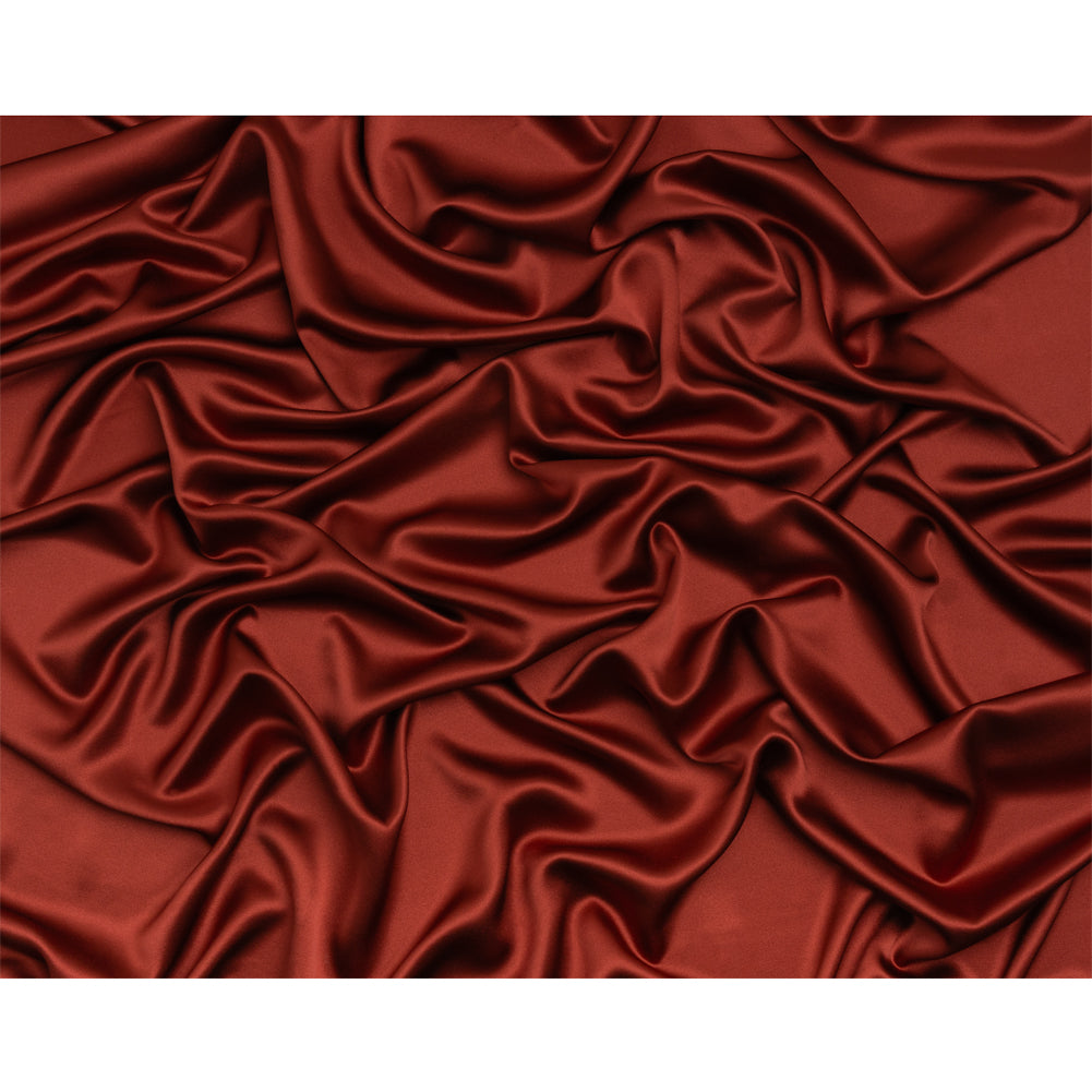 Silk Crepe Back Satin - Mahogany - Premium Collection Silk Crepe Back Satin - Mahogany - Premium Collection