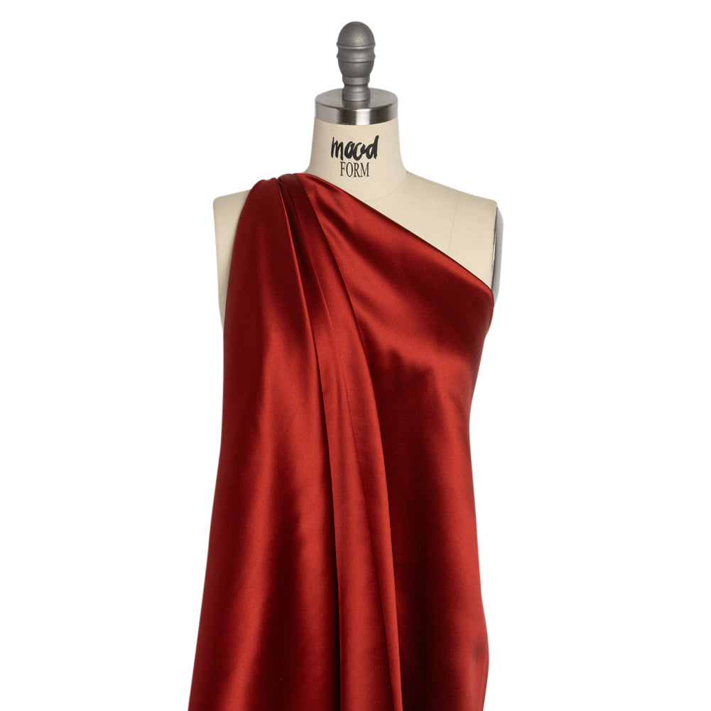 Silk Crepe Back Satin - Rust - Premium Collection - Drape Silk Crepe Back Satin - Rust - Premium Collection - Drape