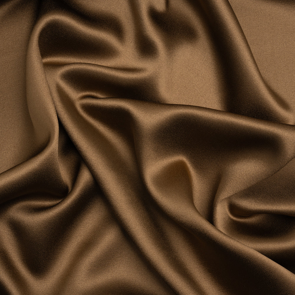Silk Crepe Back Satin - Dark Olive - Premium Collection Silk Crepe Back Satin - Dark Olive - Premium Collection