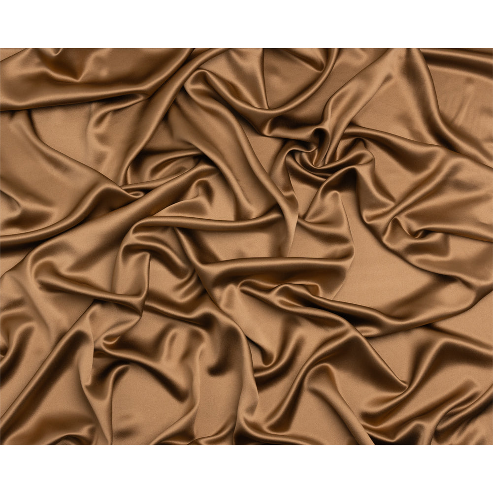 Silk Crepe Back Satin - Light Brown - Premium Collection - Full Silk Crepe Back Satin - Light Brown - Premium Collection - Full