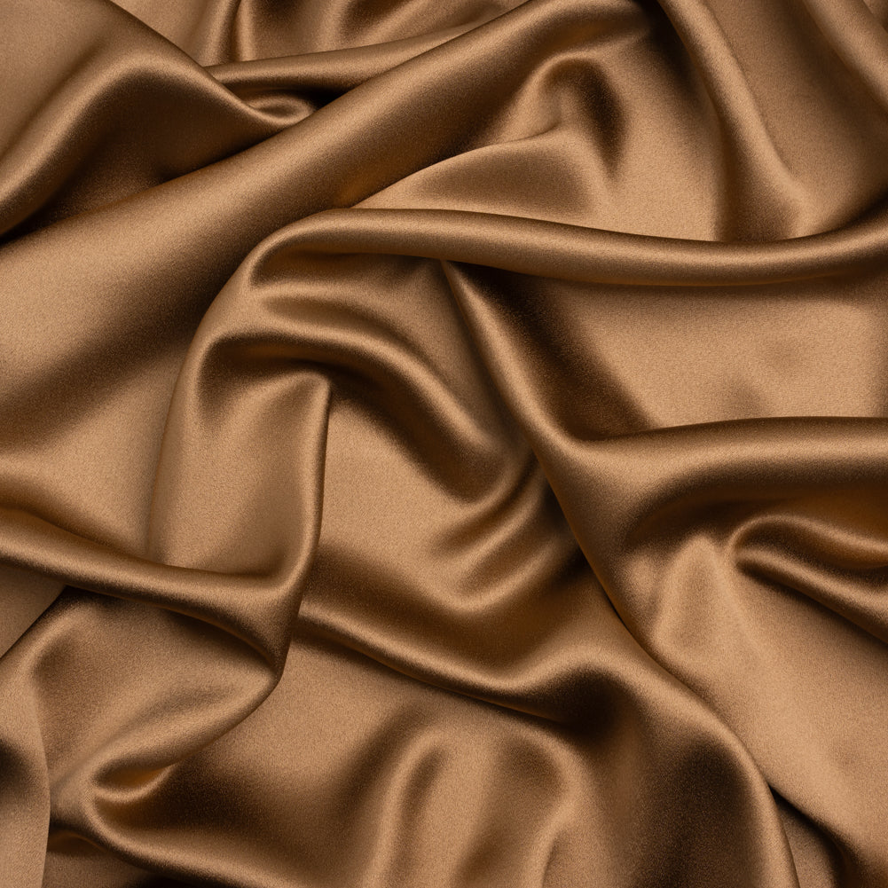 Silk Crepe Back Satin - Light Brown - Premium Collection Silk Crepe Back Satin - Light Brown - Premium Collection
