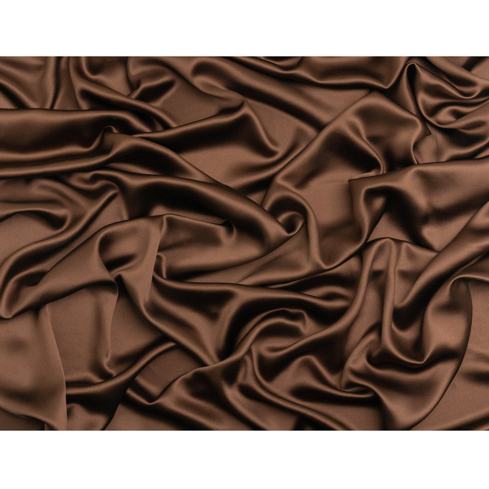 Silk Crepe Back Satin - Chocolate - Premium Collection Silk Crepe Back Satin - Chocolate - Premium Collection
