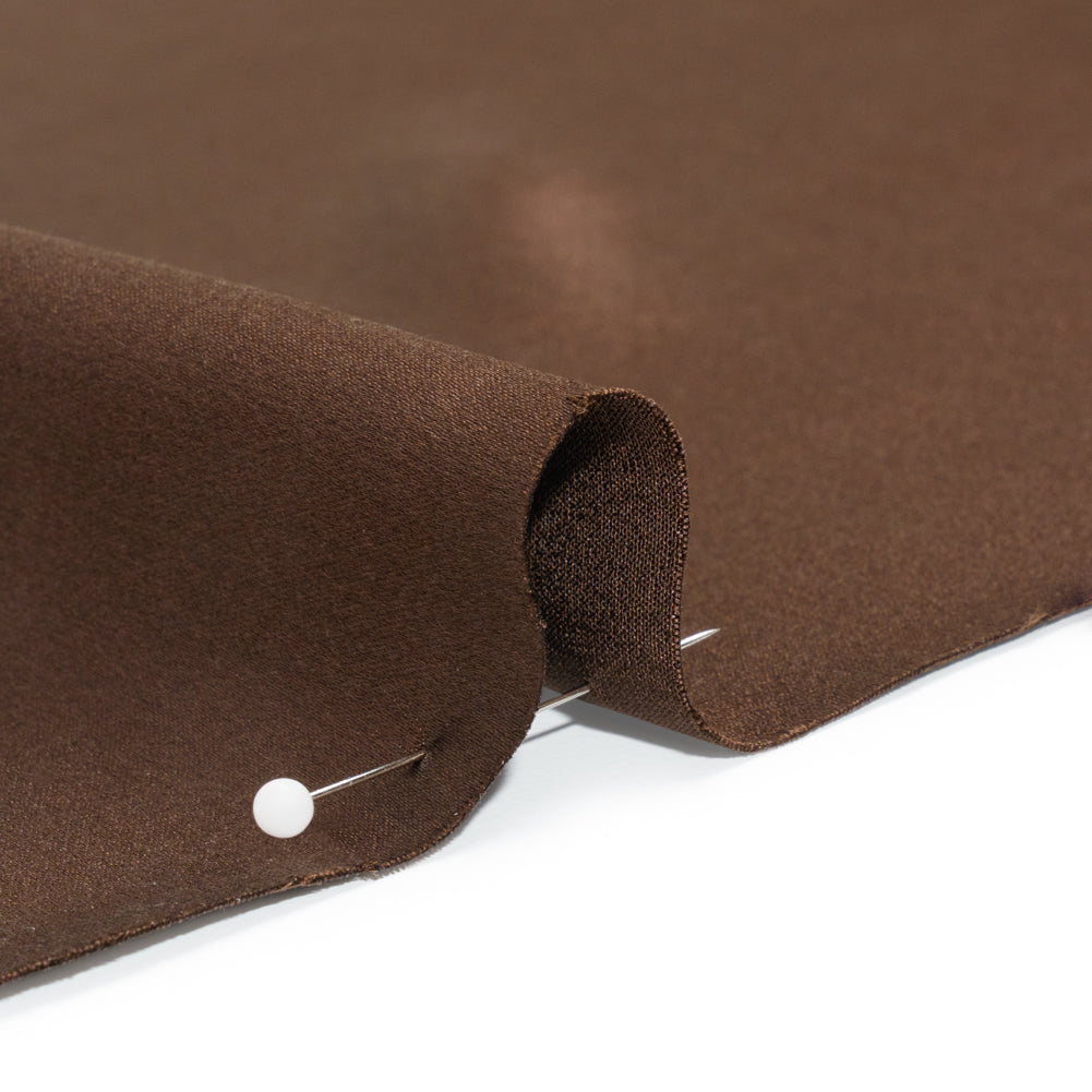 Silk Crepe Back Satin - Dark Brown - Premium Collection Silk Crepe Back Satin - Dark Brown - Premium Collection