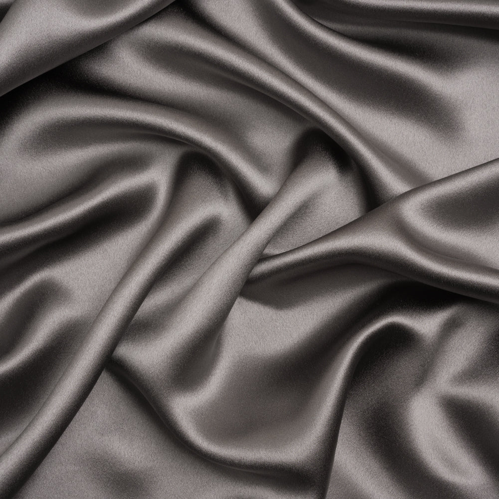 Silk Crepe Back Satin - Silver - Premium Collection Silk Crepe Back Satin - Silver - Premium Collection