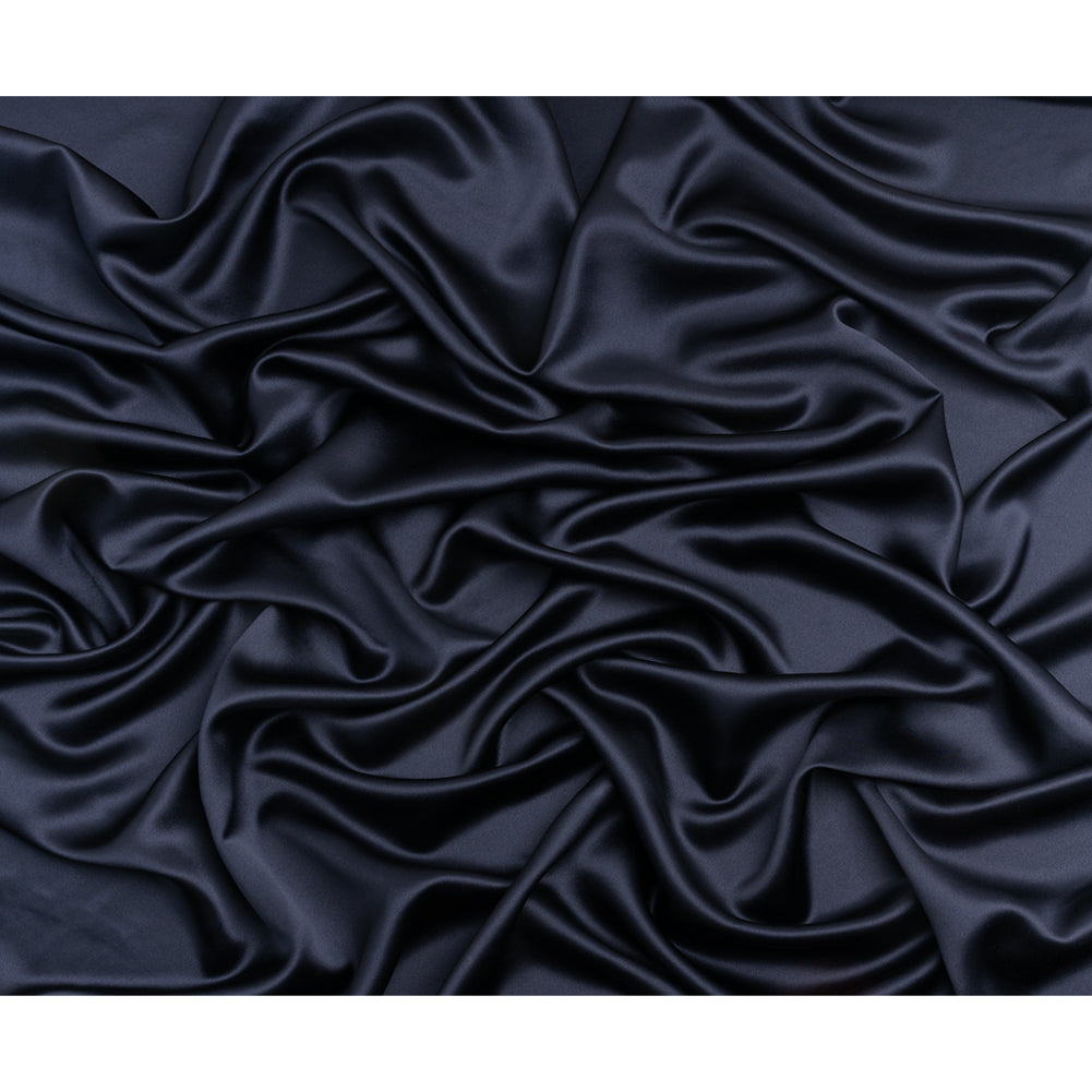 Silk Crepe Back Satin - Navy - Premium Collection Silk Crepe Back Satin - Navy - Premium Collection