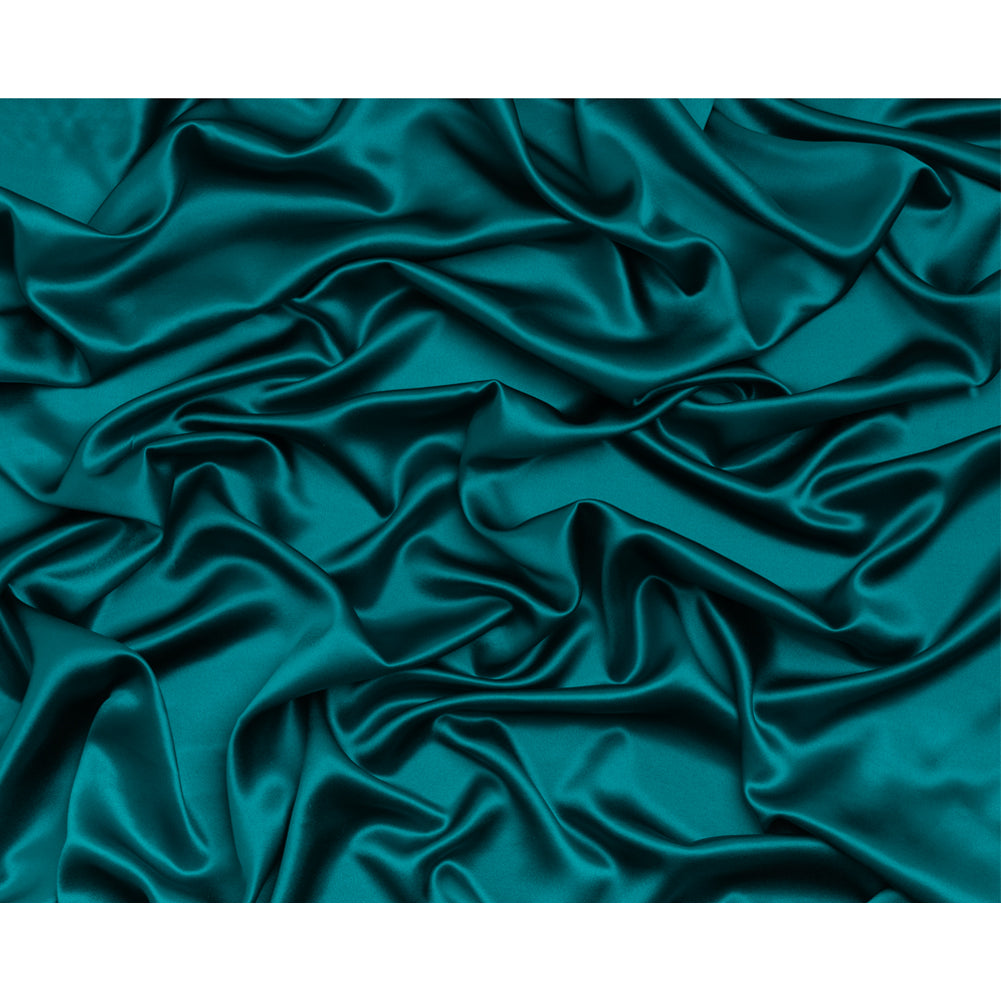 Silk Crepe Back Satin - Deep Teal - Premium Collection - Full Silk Crepe Back Satin - Deep Teal - Premium Collection - Full