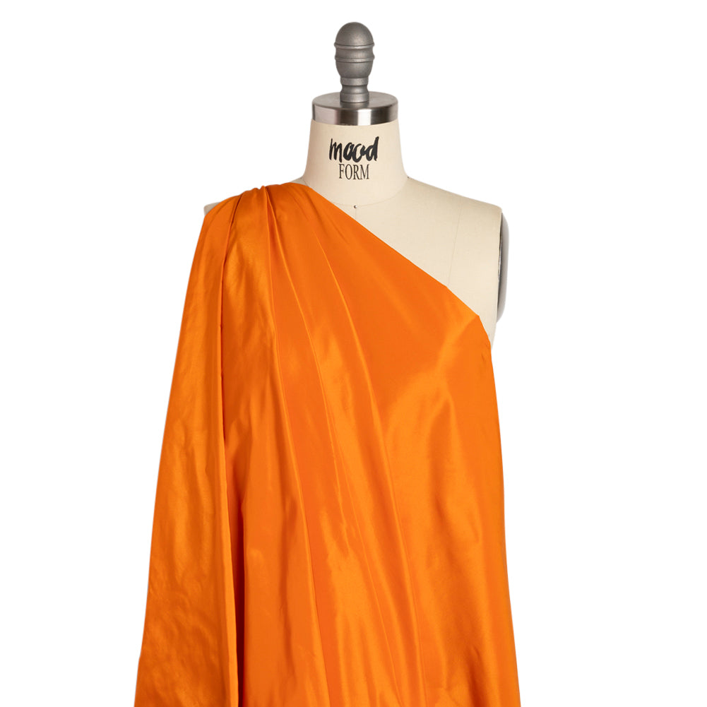 Polyester Taffeta Made in Italy - Amber - Premium Collection - Drape Polyester Taffeta Made in Italy - Amber - Premium Collection - Drape