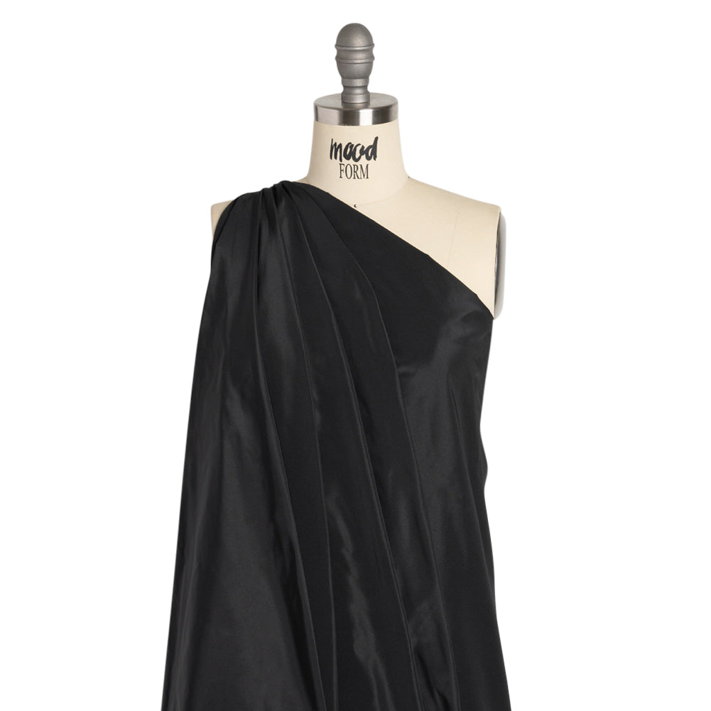 Polyester Taffeta Made in Italy - Black - Premium Collection - Drape Polyester Taffeta Made in Italy - Black - Premium Collection - Drape