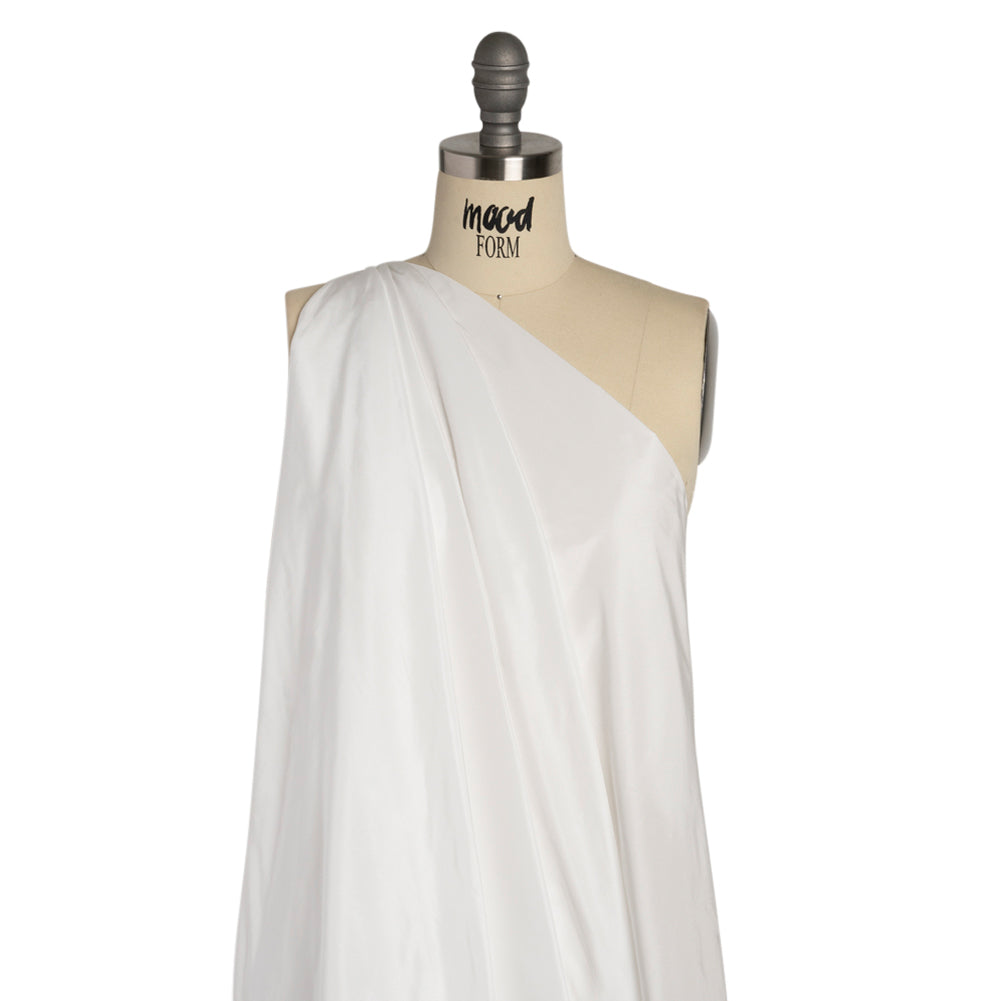 Polyester Taffeta Made in Italy - Cloud White - Premium Collection Drape Polyester Taffeta Made in Italy - Cloud White - Premium Collection Drape
