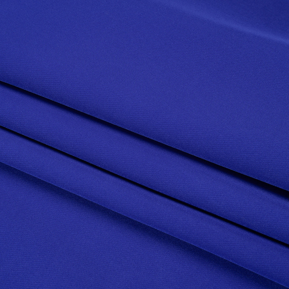 Stretch Recycled Polyester 4-Ply Crepe - Blue - Premium Collection Stretch Recycled Polyester 4-Ply Crepe - Blue - Premium Collection