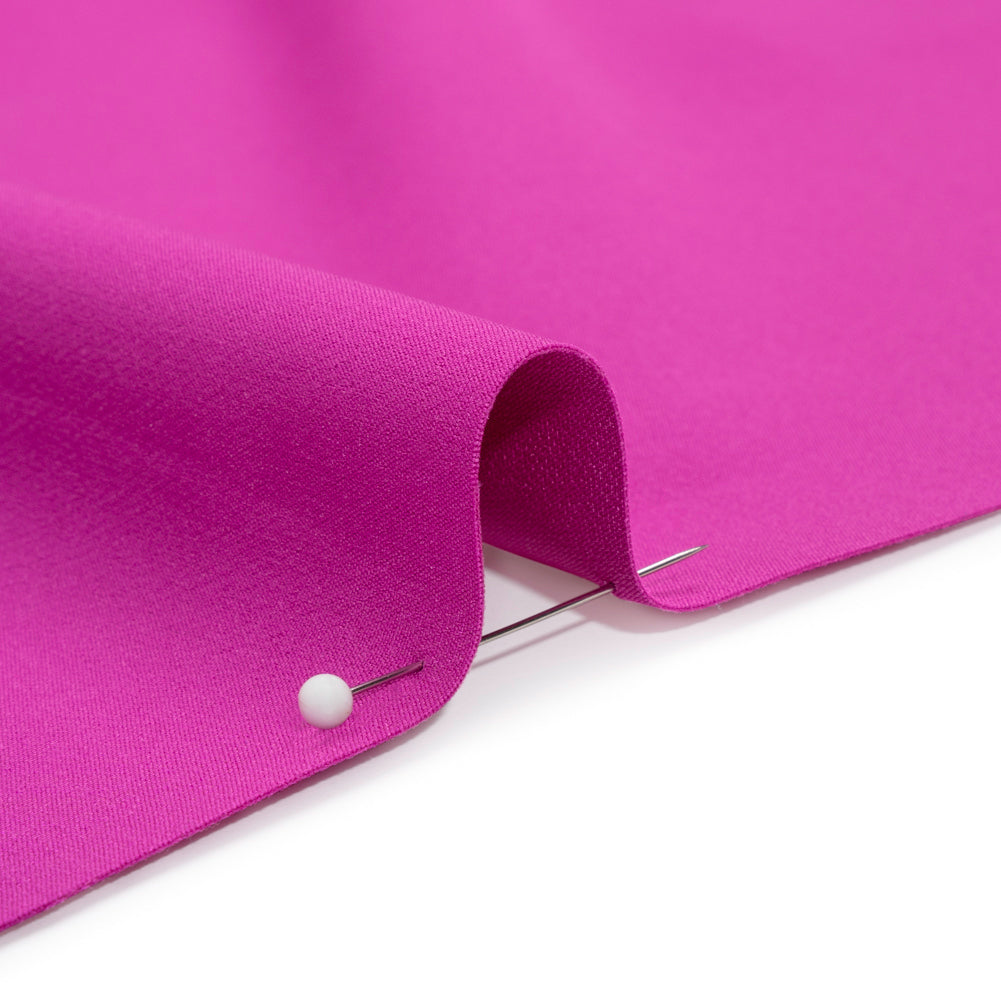 Stretch Recycled Polyester 4-Ply Crepe - Dark Fuchsia - Premium Collection Detail Stretch Recycled Polyester 4-Ply Crepe - Dark Fuchsia - Premium Collection Detail
