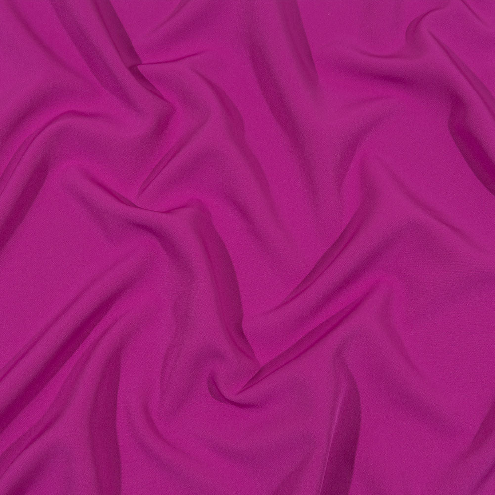 Stretch Recycled Polyester 4-Ply Crepe - Dark Fuchsia - Premium Collection Stretch Recycled Polyester 4-Ply Crepe - Dark Fuchsia - Premium Collection