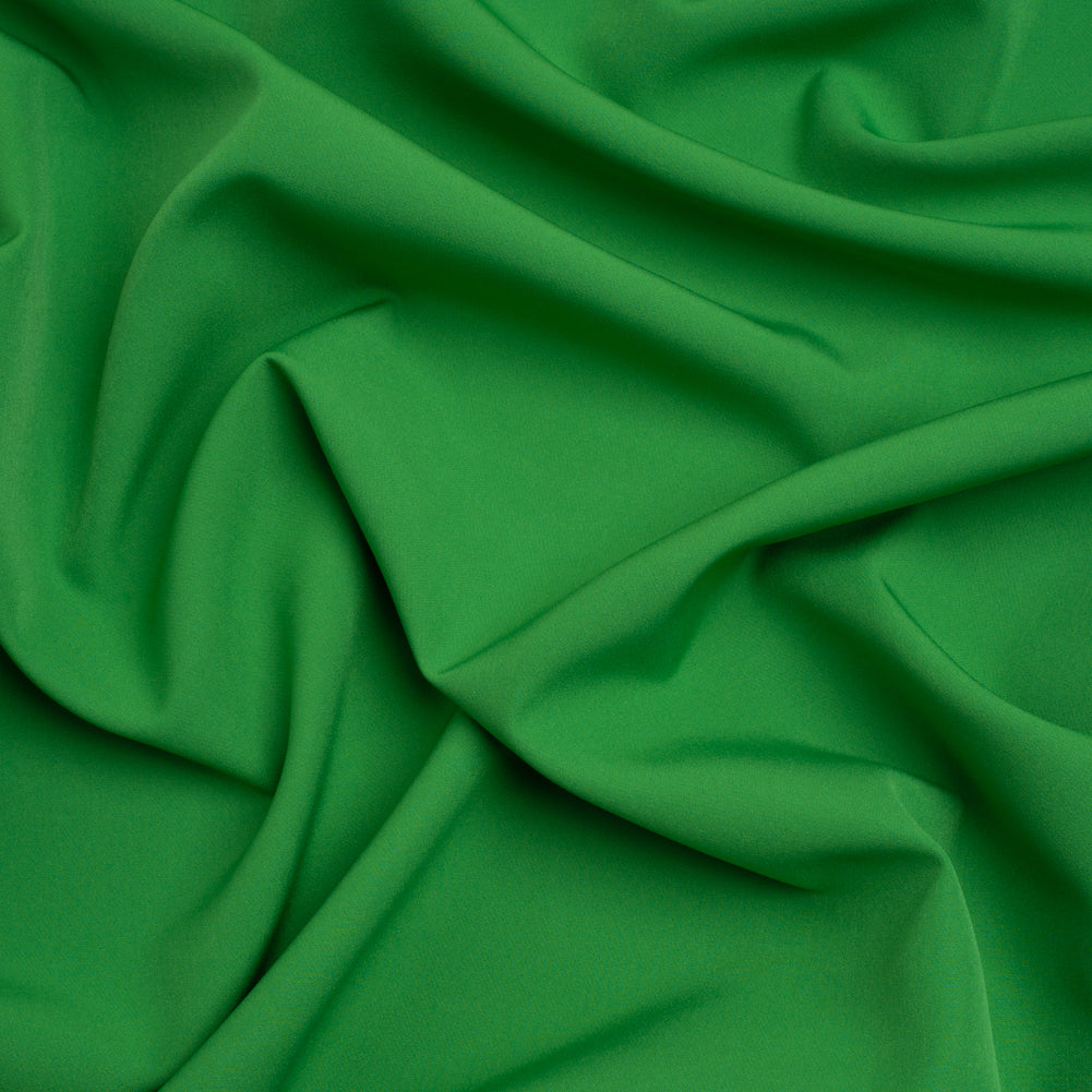 Stretch Recycled Polyester 4-Ply Crepe - Green - Premium Collection Stretch Recycled Polyester 4-Ply Crepe - Green - Premium Collection