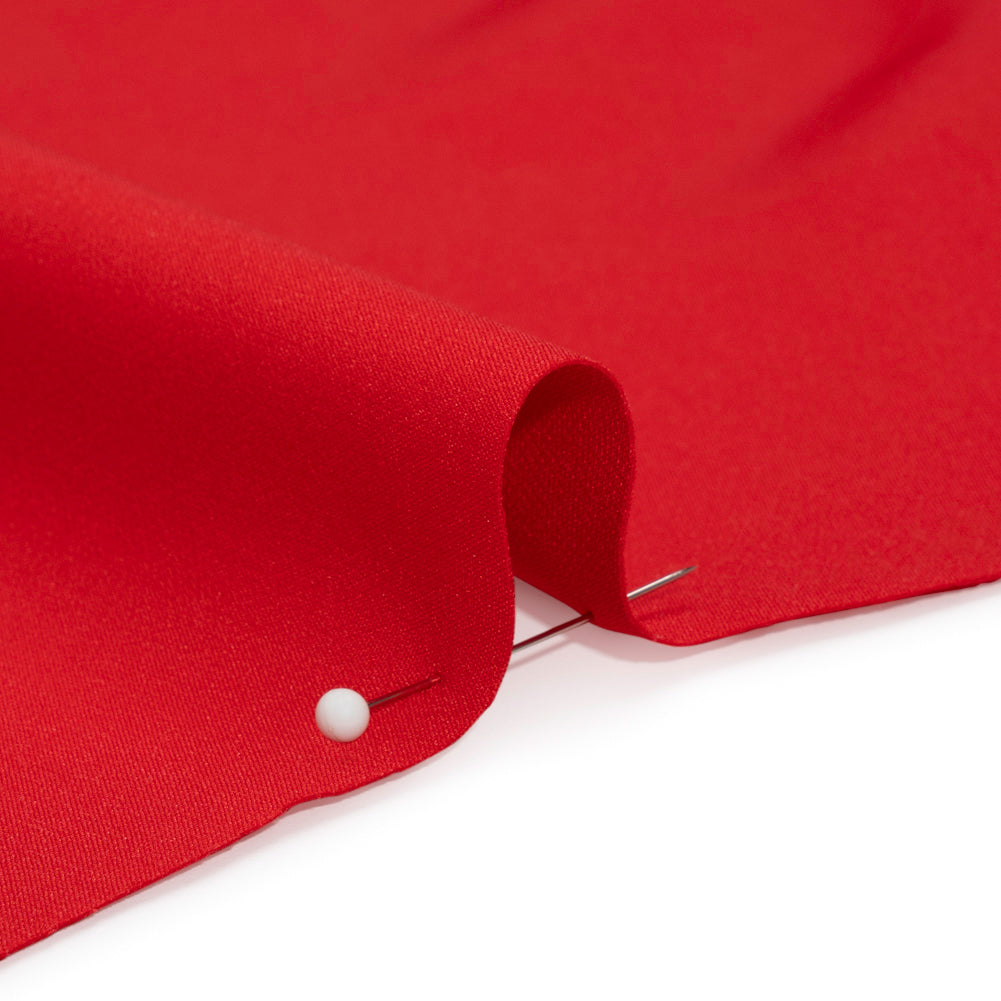 Stretch Recycled Polyester 4-Ply Crepe - Light Red - Premium Collection Detail Stretch Recycled Polyester 4-Ply Crepe - Light Red - Premium Collection Detail