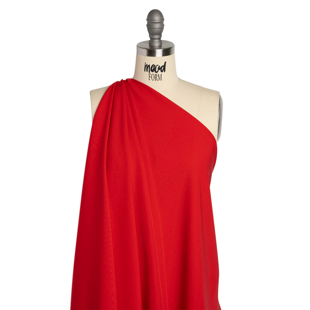Stretch Recycled Polyester 4-Ply Crepe - Light Red - Premium Collection Drape Stretch Recycled Polyester 4-Ply Crepe - Light Red - Premium Collection Drape
