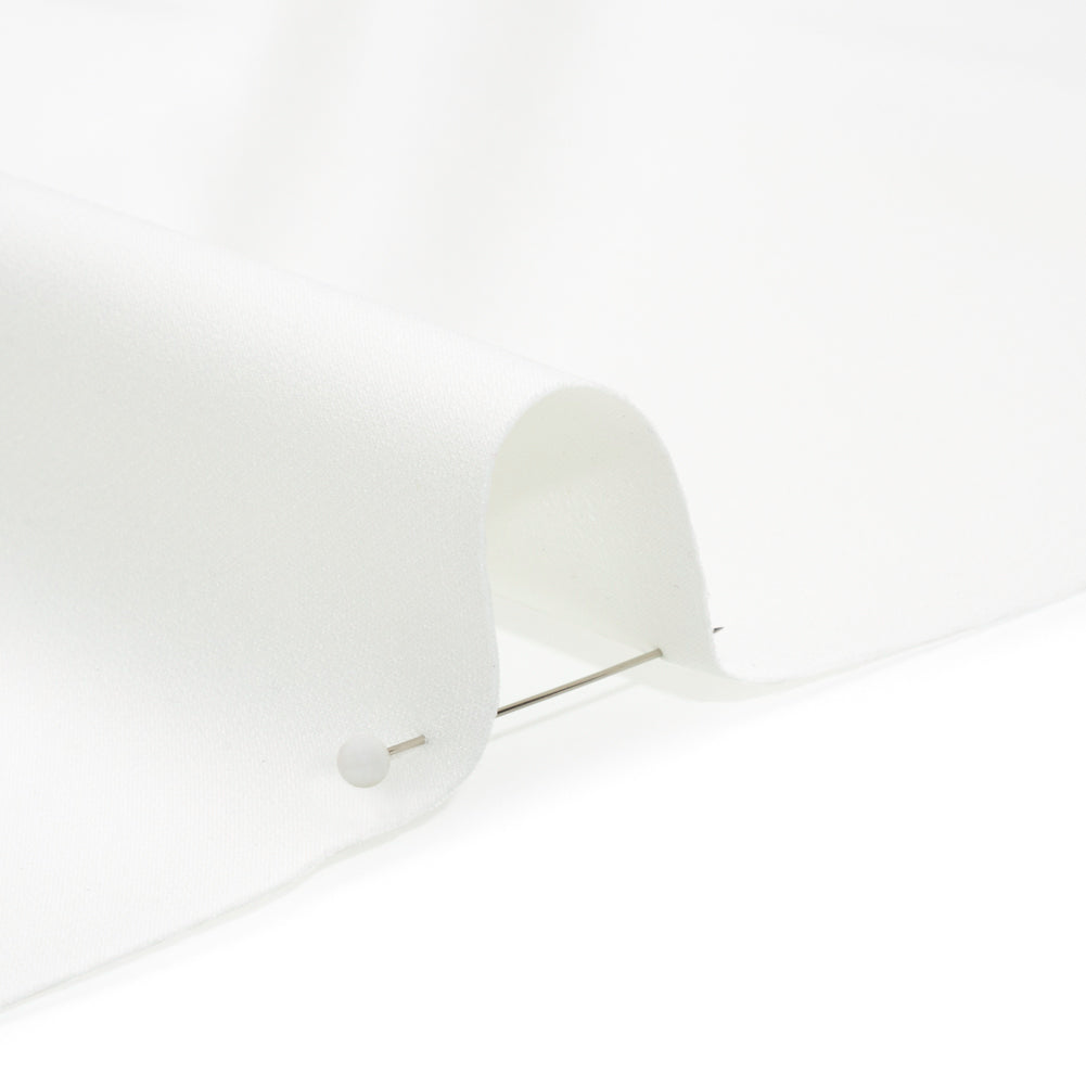 Stretch Recycled Polyester 4-Ply Crepe - Off White - Premium Collection Detail Stretch Recycled Polyester 4-Ply Crepe - Off White - Premium Collection Detail