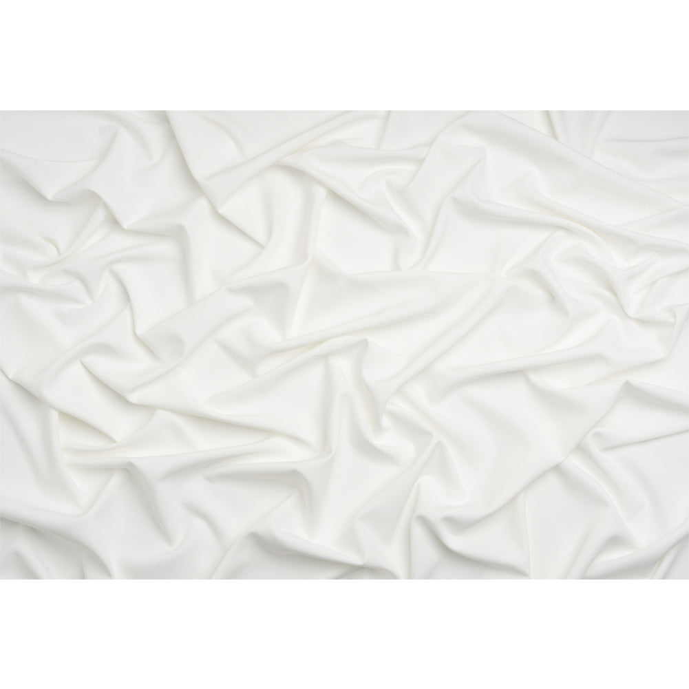 Stretch Recycled Polyester 4-Ply Crepe - Off White - Premium Collection - Full Stretch Recycled Polyester 4-Ply Crepe - Off White - Premium Collection - Full