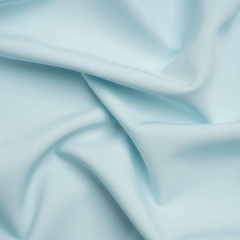Stretch Recycled Polyester 4-Ply Crepe - Sky Blue - Premium Collection Stretch Recycled Polyester 4-Ply Crepe - Sky Blue - Premium Collection