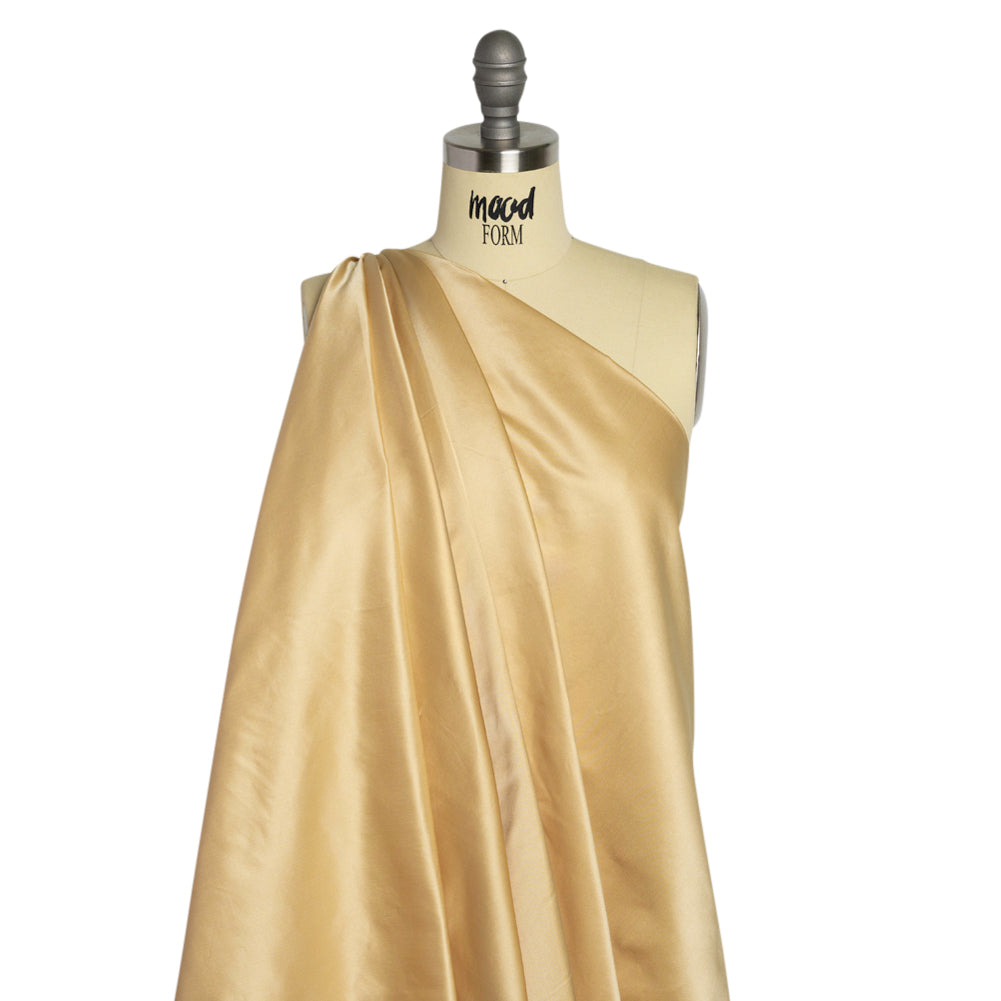 Silk Duchesse Satin - Soft Gold - Premium Collection Detail Silk Duchesse Satin - Soft Gold - Premium Collection Detail