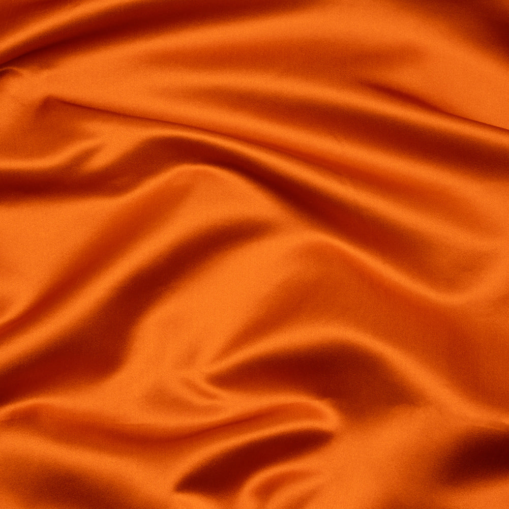 Silk Duchesse Satin - Burnt Orange - Premium Collection Silk Duchesse Satin - Burnt Orange - Premium Collection