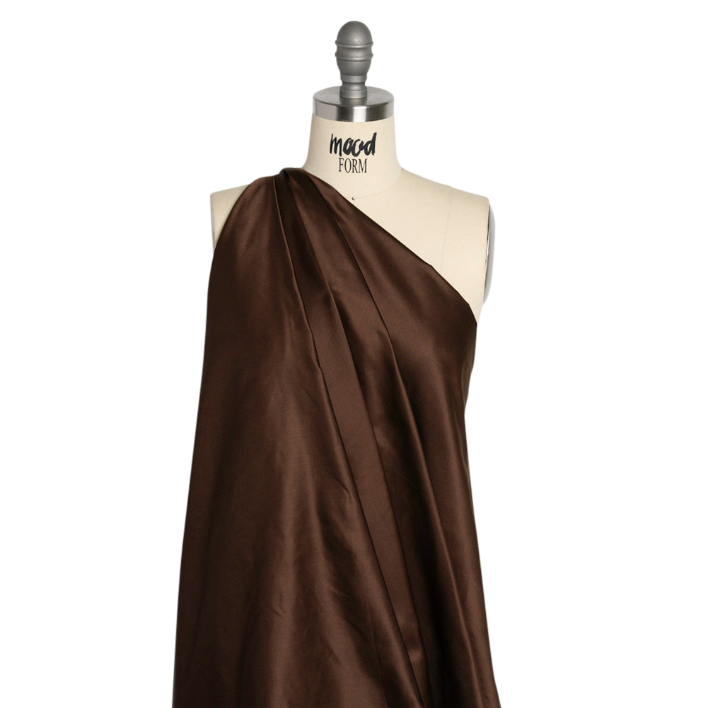Silk Duchesse Satin - Chocolate - Premium Collection Silk Duchesse Satin - Chocolate - Premium Collection