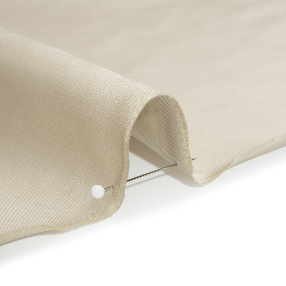 Silk Duchesse Satin - Candlelight Glow Gray - Premium Collection Silk Duchesse Satin - Candlelight Glow Gray - Premium Collection