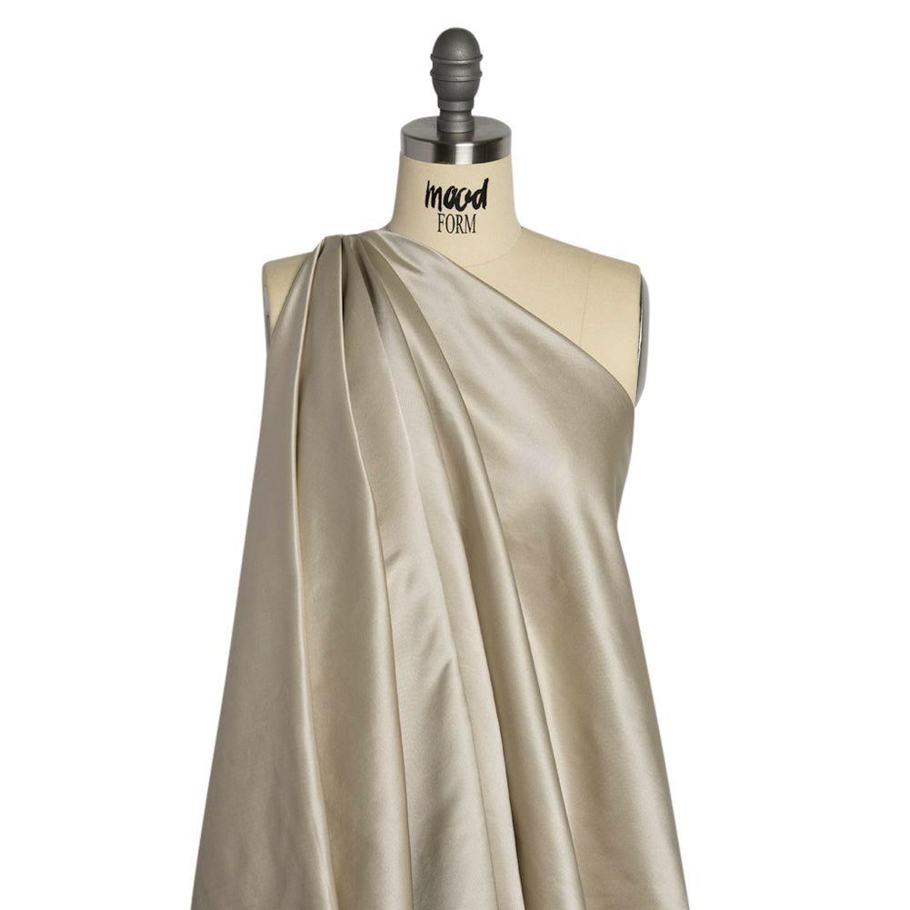 Silk Duchesse Satin - Candlelight Glow Gray - Premium Collection Silk Duchesse Satin - Candlelight Glow Gray - Premium Collection