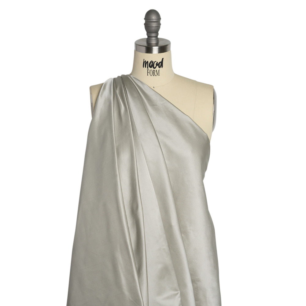 Silk Duchesse Satin - Soft Silver - Premium Collection